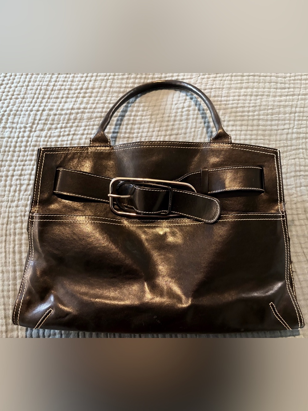 Furla Black Leather Tote